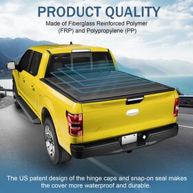 Makeworldgreatagain2020 Lt093-mwg-h419 Low Profile Hard Tri Fold Tonneau Cover For 2022-2024 Toyota Tundra 6.5ft Bed