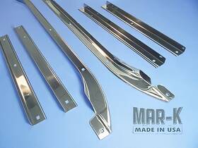 130165 Mar-k Dodge Truck Short Bed Angle Strip Unpolished 6pc Set 1961-85
