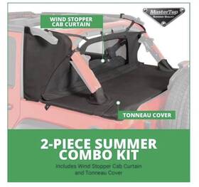 14450635 Mastertop Wind Stopper/tonneau Cover Combo For 18-23 Wrangler Jl 4dr