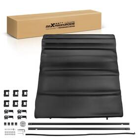 Maxpeedingrods 9wp3iq 5.5ft Roll Up Truck Bed Tonneau Cover For Nissan Titan 2017-24 With Led Lamp Black