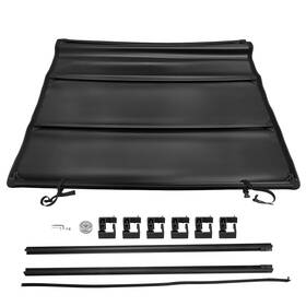 Js8tug Maxpeedingrods 6.5ft Bed Soft Roll Up Tonneau Cover Fit Ford F-150 Fleetside 15-25 With Lamp