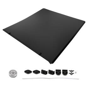 Maxpeedingrods O9bigu 3-fold Soft Tonneau Cover 5.5ft Bed For Ford F-150 Crew Cab 15-26 With Lamp Black