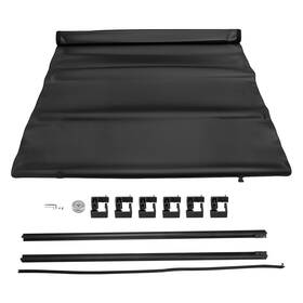 Pwy275 Maxpeedingrods 6.5ft Black Soft Tonneau Cover For Chevy Silverado Sierra 1988-07 Roll-up Vinyl