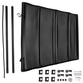 2004-215 Maxpeedingrods Ts1oph Tonneau Cover 5.5ft For Nissan Titan Extra Short Bed Roll Up With Led Lamp