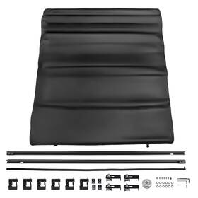 Maxpeedingrods V9ix4c 5.5ft Soft Roll Up Bed Cover For Nissan Titan 2017 18 19 20 21 22 23 24 Black