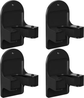Ab-00002 Mcomce Broom Holder Wall Mount Black 4 Count Pack Of 1