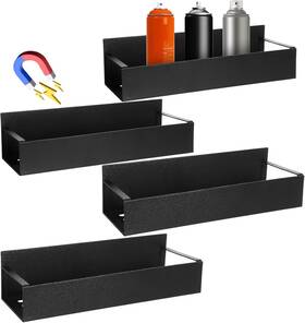 Am557194 Mekueeex 4 Pcs Magnetic Aerosol Spray Can Holder Magnet Toolbox Bottle Black