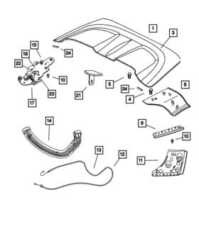 05142575aa Mopar Genuine Tonneau Side Flap Cover Left 5142575aa