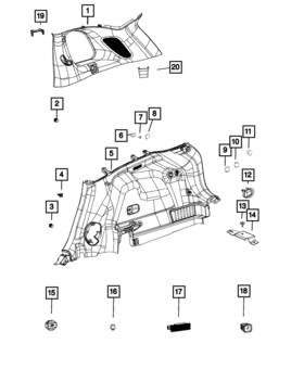 1wn54dx9aa Mopar Genuine Grocery Hook