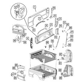 55359892aa Mopar For Dodge Ram 3500 2003-2009 Truck Bed Side Rail