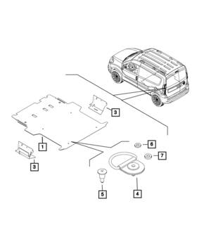 Mopar 68266768aa Genuine Cargo Tie Down Loop