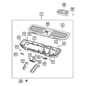6xs65tx7aa Mopar For Jeep Gladiator 2020-2025 Truck Cab Storage Case