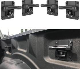 Morkot 780669047799 4pcs Truck Bed Tie Down Upgraded Style - Downs And Plates Black