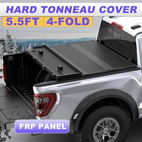 2025m04214102v0213 Mostmotor 5.5ft 4-fold Hard Truck Bed Tonneau Cover Frp Pp For 2015-2025 Ford F-150 F150