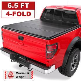 M04214802sa Mostplus 6.5ft 4 Fold Frp Hard Truck Bed Tonneau Cover For 2004-2014 F150 2006-14 Mark Lt