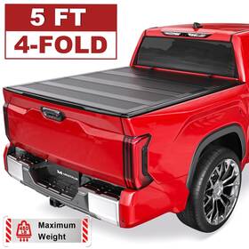 M042467a Mostplus 5ft 4 Fold Half Low-profile Hard Tonneau Cover For 2024-2026 Toyota Tacoma Bed