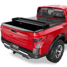 M32504y Mostplus Quad Fold Soft Truck Bed Tonneau Cover Compatible 2004-2015 6.5 Ft-78 Inch 4