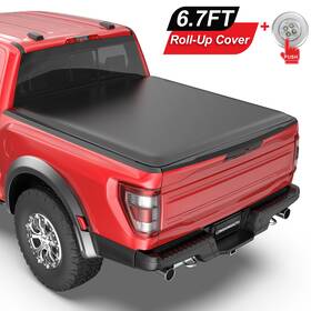 M44505wk1997 Mostplus 6.7ft Roll Up Soft Truck Bed Tonneau Cover For 2016-2021 Nissan Titan With Lamps