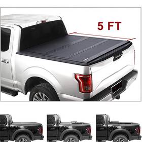 13480105 Motofactory For 20 Jeep Gladiator Tonneau Cover With Hard Tri-fold 5 Ft Bed Length