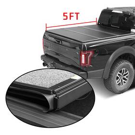 13480107 Motofactory For 15-21 Gmc Canyon Rear Tonneau Cover With Hard Tri-fold 5 Ft Bed Length
