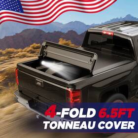 2025m32302v0418 Motormost Truck Bed Tonneau Cover 6.4/6.5 Ft 4-fold For 2002-2026 Dodge Ram 1500 2500 3500