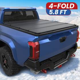 78o4250102o6689 Motorparter 5.8ft Hard Tonneau Cover Truck Bed For 2017-2023 Nissan Titan 4-fold With Lamp