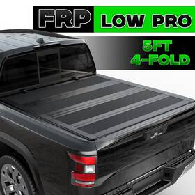 25m042564f Motorsportplus 5ft 4-fold Frp Low Profile Hard Bed Tonneau Cover For 2022-2024 Nissan Frontier