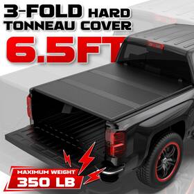 620m042146p620 Motorstarship 6.5ft 3-fold Frp Hard Solid Tonneau Cover For 1999-2024 Ford 250 350 Bed Truck