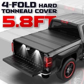 620m04250102p620 Motorstarship 69.6 Inch 4-fold Hard Truck Bed Tonneau Cover For 2017-2026 Nissan Titan 5.7/5.8ft