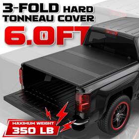 620m042546p620 Motorstarship 6ft Hard Truck Tonneau Cover 3-fold For 2005-2024 Nissan Frontier Fiberglass New