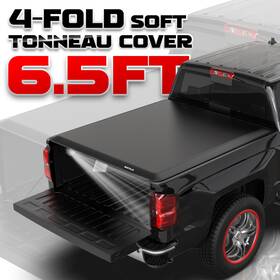 620m32302p620 Motorstarship 6.4 6.5ft 4fold Truck Bed Tonneau Cover For 03-26 Dodge Ram 1500 2500 3500 78 In