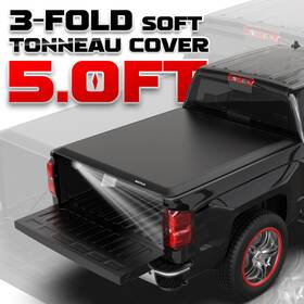 620m32401p620 Motorstarship 5ft Tonneau Cover 3-fold For 2016-2026 Toyota Tacoma Trd Truck Short Bed 60 Inch