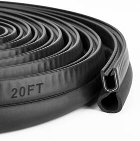 Myfamirea 669874365839 Car Trim Seal With Top Bulb - 20 Feet Door Rubber Black