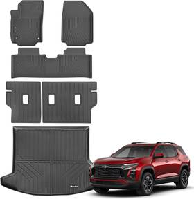 Nkjd-066 Nikalaika Floor Mats And Trunk Mat Backrest For 2025 Chevy Equinox Fuel Non Ev Black