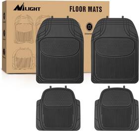 Mat-152 Nilight Pvc Floor Mats For Cars Trucks Suvs Universal Trim To Fit 4 Pack