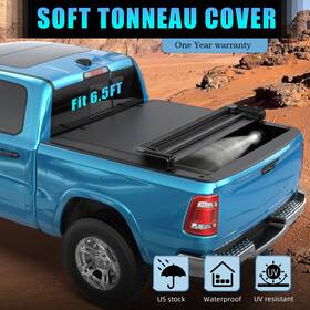 Novoauto 97m32102yc97 6ft5 Inch Truck Bed Tonneau Cover For 2015-2026 Ford F-150 F150 4-fold On Top 6.5ft