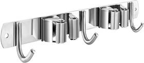 Nuulyycyi 663918739273 Broom And Mop Holder Wall Mounted Hanger Silver