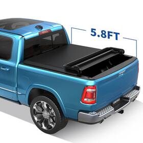 4-fold Oedro 199449020547 5.8ft Bed Soft Tonneau Cover For 2019- 2026 Chevy Silverado Sierra 1500