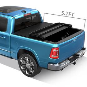3-fold Oedro 199449813583 5.7ft Truck Bed Tonneau Cover For 2009- 2024 2025 Dodge Ram 1500 Crew Cab