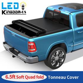 4-fold Oedro 720524486035 6.5ft Soft Tonneau Cover For 2022-25 2026 Toyota Tundra Truck Bed On Top