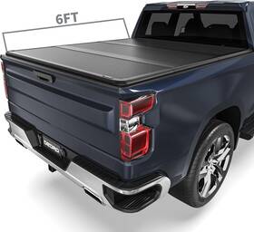 Beysh8x5wu Oedro 6ft Hard Tri-fold Tonneau Cover For 2016-22 2023 Toyota Tacoma Truck Bed With Lamp