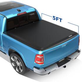 Beyshd163z Oedro 5ft Roll-up Soft Tonneau Cover For 2017 - 2025 Honda Ridgeline Truck Bed On Top