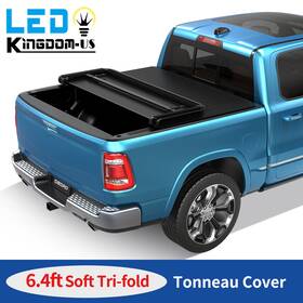 E03oete1004 Oedro 3-fold Soft Tonneau Cover Truck Bed For 2002-2026 Dodge Ram 1500 2500 3500 6.4ft