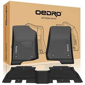 Eo1001r039 Oedro Floor Mats Compatible For 2018-2023 Jeep Wrangler 27 20 6 Inches Black