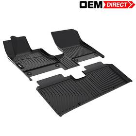 Oed-cpd-ggv6023-1-bk Oemdirect Fits 23-25 Genesis Gv60 3d Floor Mats Heavy Duty Tpe Liner Guard Carpets 3pcs