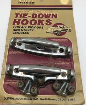 Oliver 086734770679 New Triple Chrome Plated Tie Down Hooks #770a Trucks Pickups Utility