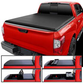 5ft7 Omac 841808197079 Fits 2017-2024 Nissan Titan Inch Truck Short Bed Soft Quad-fold Tonnea