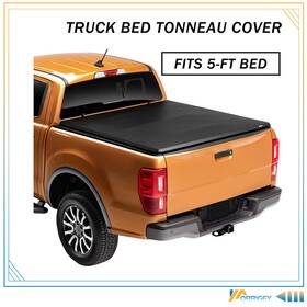 R167pa790s46 Orrigey 5ft Tri-fold Tonneau Cover For 2019-2022 Ford Ranger Soft Short Bed Vinyl