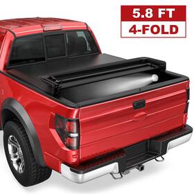 4-fold Osias Gm1419 Tonneau Cover Truck Bed 5.8ft For 14-19 Chevy Silverado Gmc Sierra 1500
