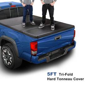 Htfd1950 Osias For 19-26 Ford Ranger 5ft Truck Short Bed Frp Hard Solid Tri-fold Tonneau Cover